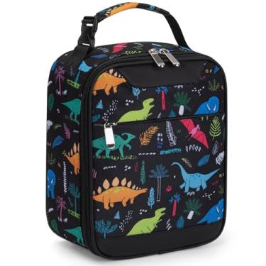 Imagem de Lancheira infantil, lancheira para meninos, lancheira, pequena, para escola, isolada, azul, para meninos adolescentes, escola, viagem, piquenique (dinossauro)