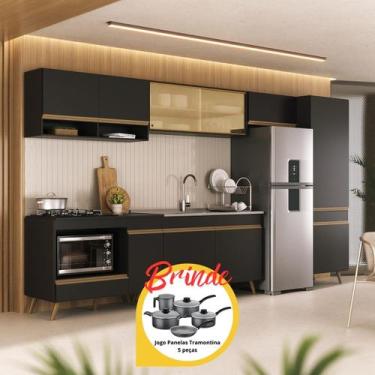 Imagem de Cozinha Completa Balcão para Cooktop Veneza MP2276 Multimóveis Brinde 