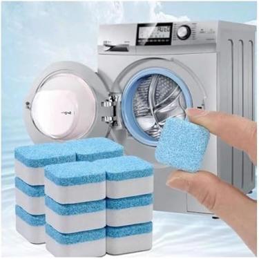 Imagem de Limpa Maquina de Lavar Roupas em Tabletes/Pastilhas Ciclos de Limpeza e Higienização para todas as maquinas de Lavar Roupas c/tampa frontal ou superior. (24 UNIDADES)