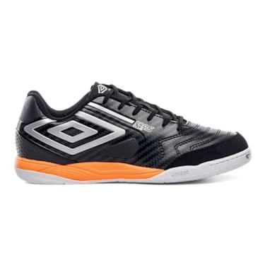 Imagem de Chuteira Umbro Pro 5 Bump Club Futsal Laranja e Preta 41
