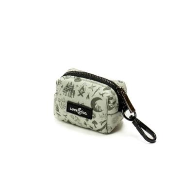 Imagem de Lucy & Co. Suporte para saco de cocô de cachorro - Dispensador à prova de vazamento com acessório de coleira - Recargas fáceis - Coletor higiênico para cocô de estimação - xadrez verde ao ar livre