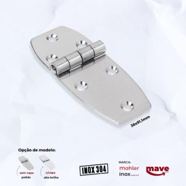 Imagem de Kit 4 Dobradiças Náuticas Assimétricas com parafuso em Inox 304 Mahler