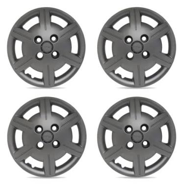 Imagem de Kit 4 Calota Aro 13 Compatível c/Roda Corsa Classic 2012 2015 - Preto fosco