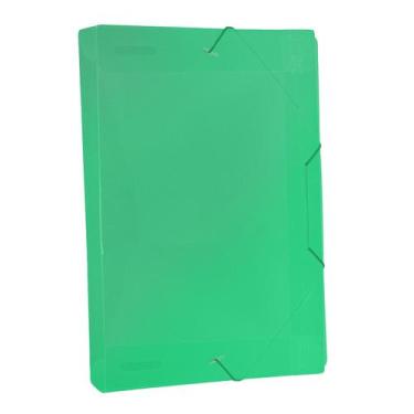 Imagem de Pasta Aba Elástica Organizadora de 40mm Com Lombo Ofício Verde Origina