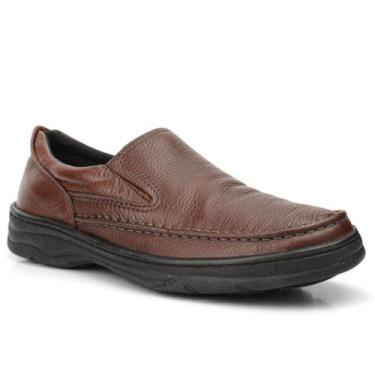 Imagem de Sapato Masculino Social Couro Legitimo Conforto Anti Stress Elástico P