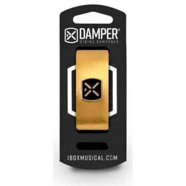 Imagem de Damper Em Couro Legitimo E Tag Em Metal Dourado Metalico - Ibox