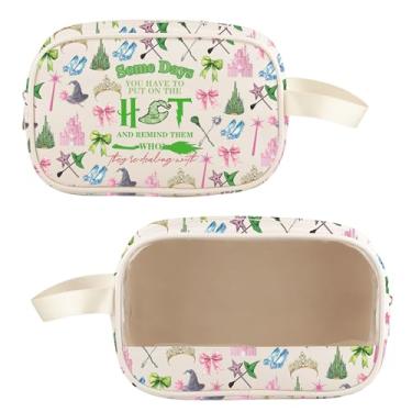 Imagem de TOBGBE Presentes musicais de bruxa para melhor amigo bolsa de maquiagem transparente alguns dias você tem que colocar no chapéu artigos de higiene inspirados em citação, Put On The Hat Clear MB
