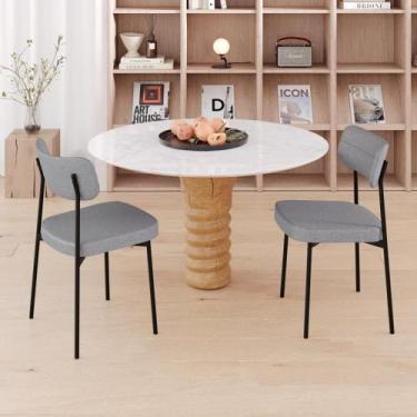 Imagem de Conjunto 4 Cadeiras de Jantar Mynna com Estrutura Preta - Metalig