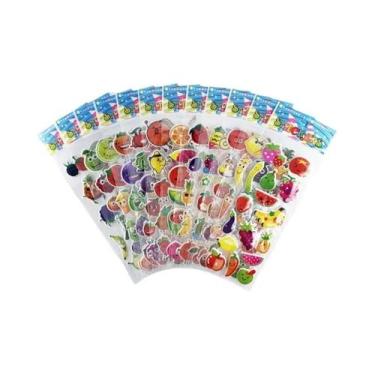 Imagem de Adesivos De PVC 3D De Unicórnio Kawaii Com Bolhas, 12 Folhas/Conjunto 
