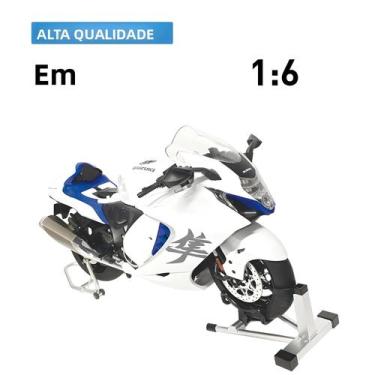 Imagem de Modelo De Motocicleta Suzuki Hayabusa Em Escala 1:6 Com Ignição E Corp