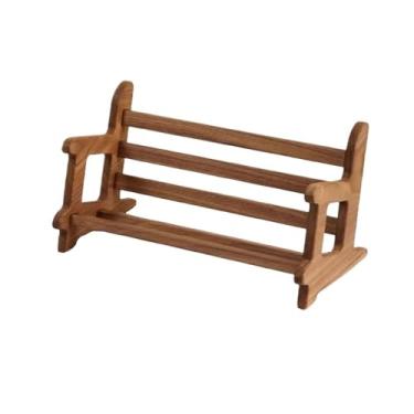 Imagem de Estante de mesa de mesa preta cor nogueira prateleira de mesa, prateleira organizadora de mesa de madeira, suporte de exibição aberto, para mesa de jantar em casa, cozinha ou organizador de mesa de