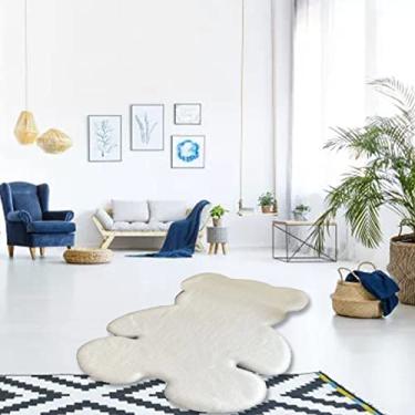 Imagem de Acouto Tapete de área de Urso Macio Adorável para o Quarto de Crianças, Tapete de Piso de Pelúcia para Sala de Estar e Salas de Jogos (45 * 60)