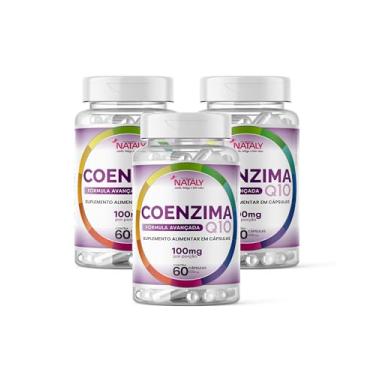 Imagem de Kit Com 3 COQ-10 - Coenzima Q10 (Ubiquinona) 100mg Por Porção 60 Capsulas Nataly