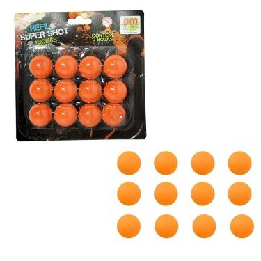 Imagem de Refil Para Lançador Nerf Super Shot Com 12 Bolas De Espuma