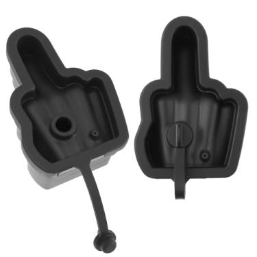 Imagem de LCZNXJJY 2 peças de molde de cubo de gelo de dedo médio, máquina de gelo divertida de silicone reutilizável, formas divertidas de remoção fácil para uísque, coquetéis, café e bebidas (estilo dedo