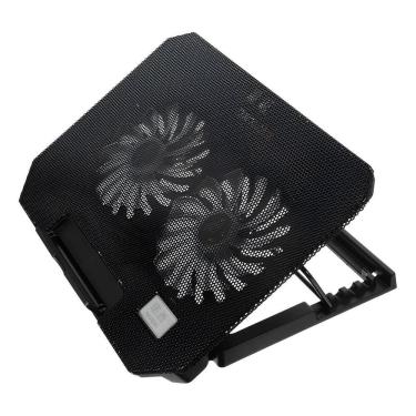 Imagem de Base Suporte Cooler Notebook 2 Ventoinhas Led Usb Ajustável