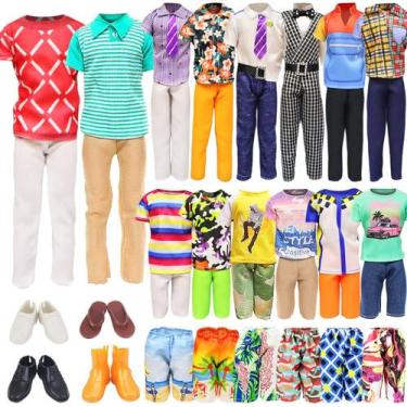 Imagem de Conjunto de roupas e sapatos para bonecas Boy Doll de 11,5 polegadas E