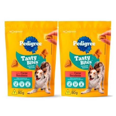 Imagem de Kit 2 Tasty Bites Pedigree Sabor Carne Suculenta 40g