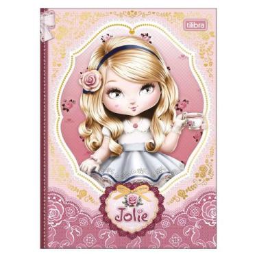 Imagem de Caderno Colegial Brochura Jolie 160 Folhas Capa Dura 17,6 x 23,9cm Til