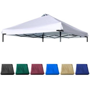 Imagem de JANCANOPY Parte superior de substituição do dossel 25,5 x 25,4 cm para a maioria das molduras de toldo de perna reta, FPS 50+ e impermeável, (branco)