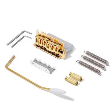 Imagem de Wilkinson WOV06 2-1/20.3 cm 2-Point ST Guitar Tremolo Bridge para guitarra elétrica Strat moderna (WOV06 Ouro)