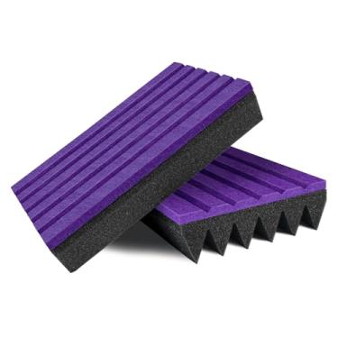 Imagem de TroyStudio Almofadas de isolamento de alto-falante, pacote com 2 subwoofer para par de monitores de estúdio de 7,6 a 11,4 cm, tapete de elevação de feltro de espuma acústica espessa, pés de