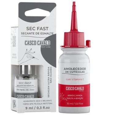 Imagem de Kit 1 Secante Sec Fast 9ml + 1 Amolecedor De Cutículas 30ml Casco Cava