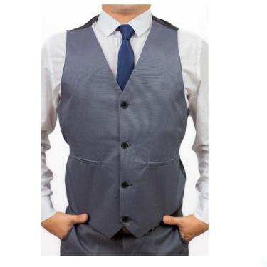 Imagem de Colete Social Masculino Linha Top Premium - Fressart, Cinza escuro, EX