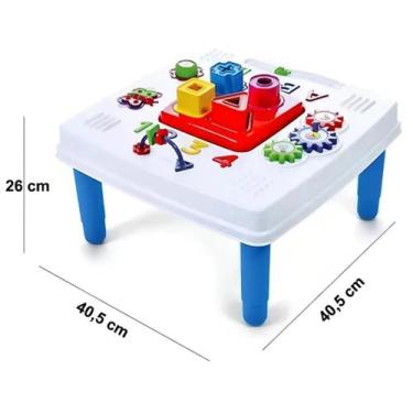 Imagem de Mini Mesinha Infantil Educativa Bebê Colorida Didática - Poliplac