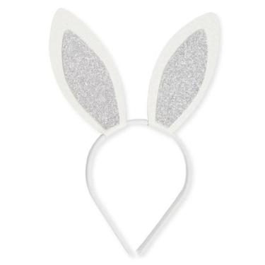 Imagem de Tiara De Coelho Páscoa Eva Com Gliter Prata