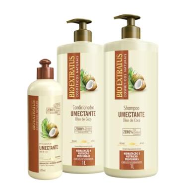 Imagem de Kit Bio Extratus Umectante Óleo de Coco Shampoo Condicionador 1Litro Finalizador 500