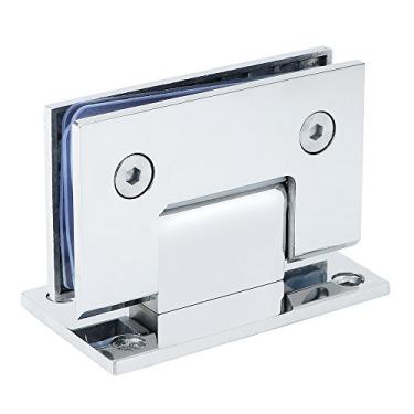 Imagem de Alise Dobradiças de porta de chuveiro de vidro, dobradiças de porta de chuveiro de 90 graus para portas de banheiro, peças de reposição de ferragens de aço inoxidável resistente de parede a vidro