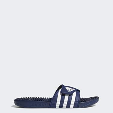 Imagem de adidas Sandália masculina Adissage Branca/Grafite/Branco, Azul escuro/Ftwr Branco/Azul escuro, 17