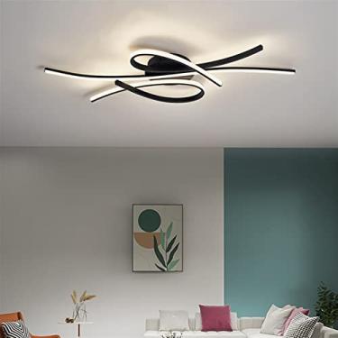 Imagem de Lustre moderno LED Lustre compatível com sala de estar, quarto, sala de estudo, luminárias de teto, decoração moderna