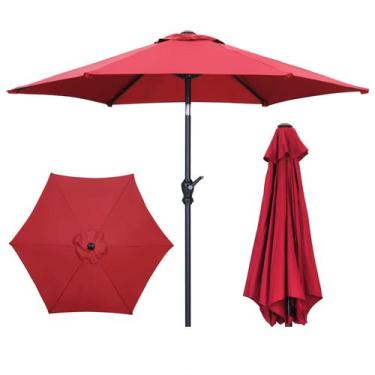 Imagem de Guarda-chuva de pátio GDY 2,3 m de alumínio Market com inclinação, man