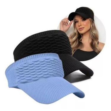 Imagem de Chapéu Feminino Respirável De Cor Sólida Com Viseira E Aba Longa - oem