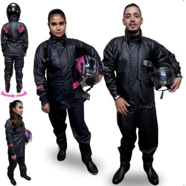Imagem de Conjunto Impermeável Alba Europa PVC Poliéster Moto Motociclista Refle