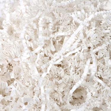 Imagem de LAIBOREC Enchimento de papel cortado enrugado de 500 g para cestas e caixas de presente, enchimento de papel desfiado decorativo para Páscoa, aniversário, Natal, embalagem de casamento, enchimento de