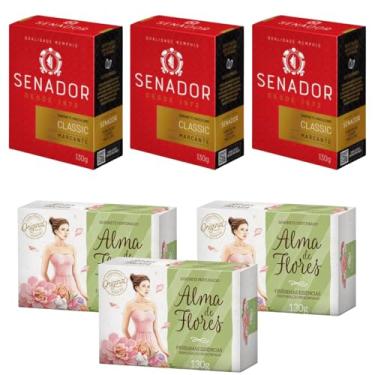 Imagem de Kit 6 Sabonete Senador e Alma de Flores 130g
