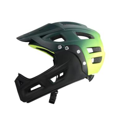 Imagem de Zxpjkyu Capacete Adulto, Capacete de Ciclismo Respirável para Andar de Bicicleta, Deslocamento Diário, Patinação, BMX, Patinação, Chapéu de Sol Ajustável com, Verde Escuro Amarelo