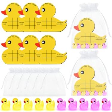 Imagem de Seenelling 6 Set Cruise Duck Kits for Hiding Tic Tac Toe Duck for Cruise Ship Keep or Hide Gifts with Storage Bag Fish Extender Gifts for Ship Travel Hiding Essentials Birthday Party