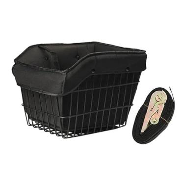 Imagem de oshhni Cesta de bicicleta, com bolsa de forro, grande capacidade, organizador portátil para triciclo, cesto para bicicleta para passeios ao ar livre, Style a