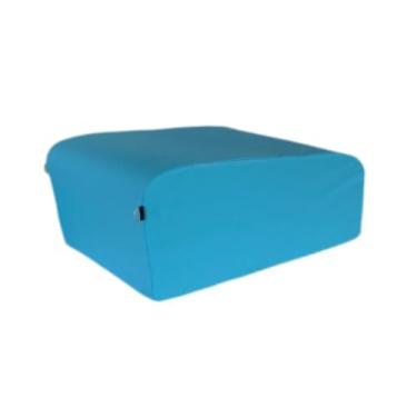 Imagem de oshhni Banco de máquina de impulso de quadril em casa, caixa de treino de bumbum, exercício de ponte de glúteos para treinamento de força abdominal de salto, Azul Claro