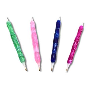 Imagem de Picmondoo Caneta de pintura de diamante epóxi com efeito mármore – compatível com E-Painter e uso manual, aderência ergonômica, forte fixação em brocas AB (azul)