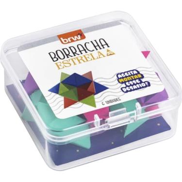 Imagem de Borracha Decorada, BRW, Estrela 3D, Sortido, Display com 6