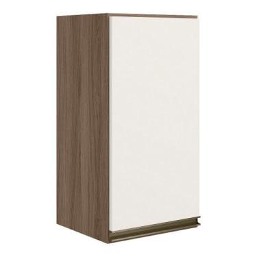 Imagem de Armario Aereo 1 Porta Mdf 35 Cm Kali 16089 Carvalho Toq Off White Ceti
