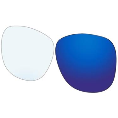 Imagem de Ensky Lentes de reposição fotocromáticas azuis HardyShield para óculos de sol inteligentes Ray-Ban Meta Wayfarer RW4008 53 mm - policarbonato, design compatível