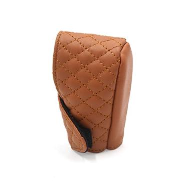 Imagem de Capa protetora universal de couro sintético marrom para carro automotivo