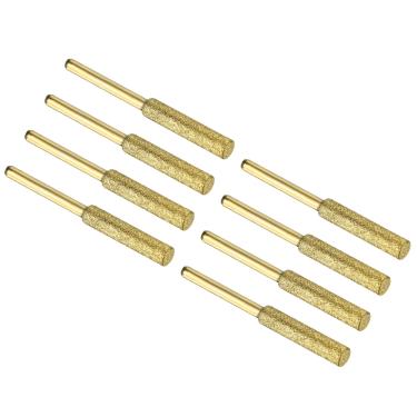 Imagem de Afiador de motosserra de diamante de 3/40.6 cm, pacote com 8 ferramentas de lixa de polimento de pedra de titânio, dourado