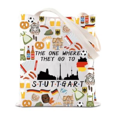 Imagem de Bolsa de viagem Stuttgart Deutschland viagem presente estilo europeu sacola lembrança presente Stuttgart férias bolsa de ombro, Stuttgart T, Medium